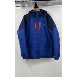 Columbia Full Zip Heavy Jacket Men's Size Large Blue Orange Casual